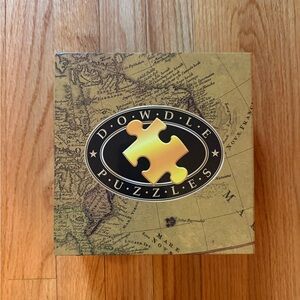 Dowdle Puzzles Decorative Puzzle Box in Olive Green and Black World Pieces